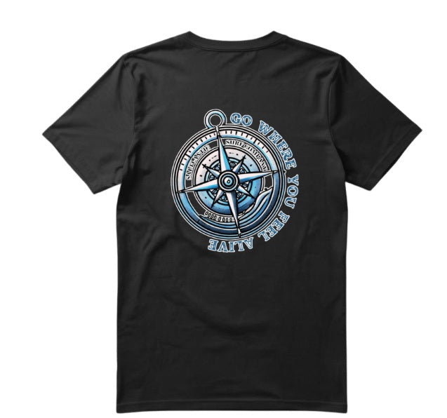 SALTLANTIC™ Surf Co. "Go Where You Feel Alive" Compass Tee
