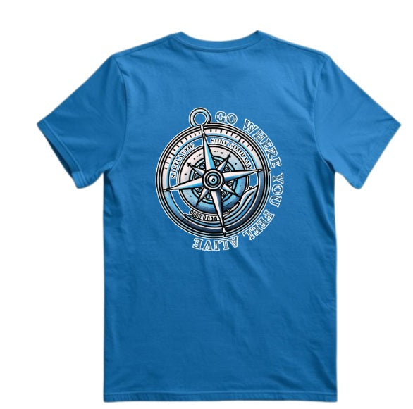 SALTLANTIC™ Surf Co. "Go Where You Feel Alive" Compass Tee