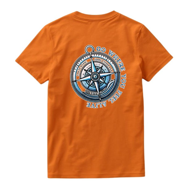 SALTLANTIC™ Surf Co. "Go Where You Feel Alive" Compass Tee