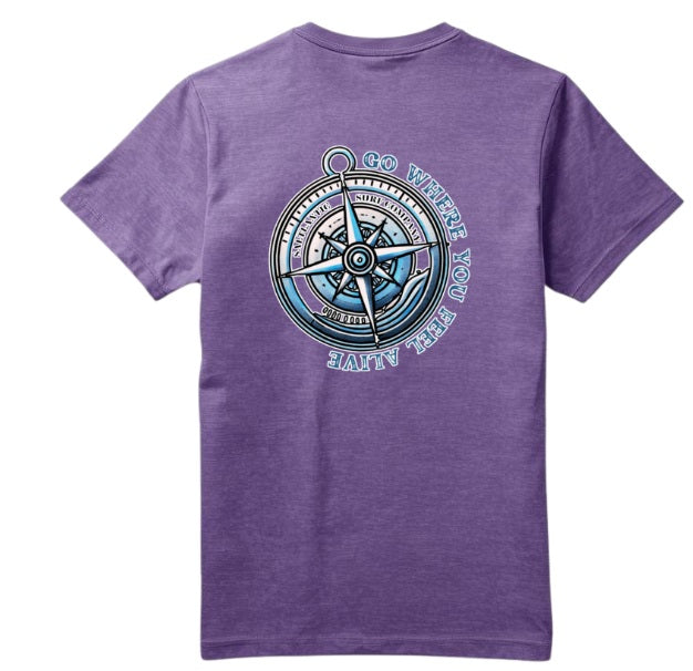 SALTLANTIC™ Surf Co. "Go Where You Feel Alive" Compass Tee