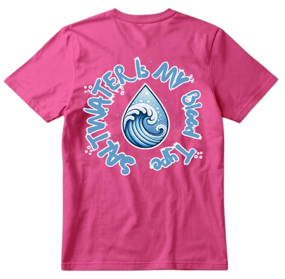 SALTLANTIC™ Surf Co. “Saltwater is my blood type™” Tee