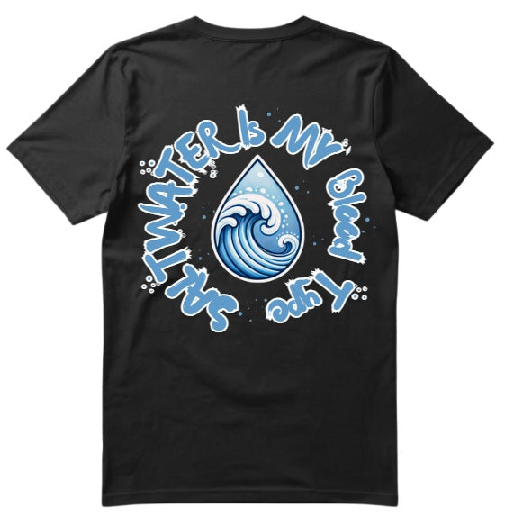 SALTLANTIC™ Surf Co. “Saltwater is my blood type™” Tee