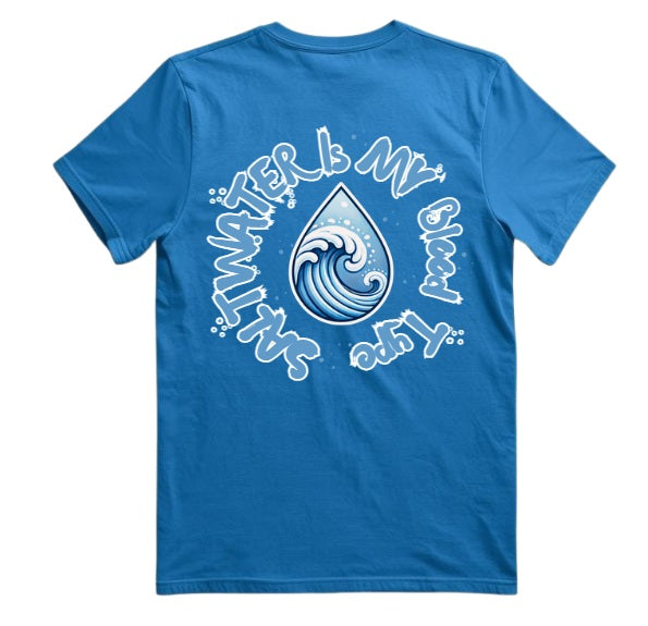 SALTLANTIC™ Surf Co. “Saltwater is my blood type™” Tee