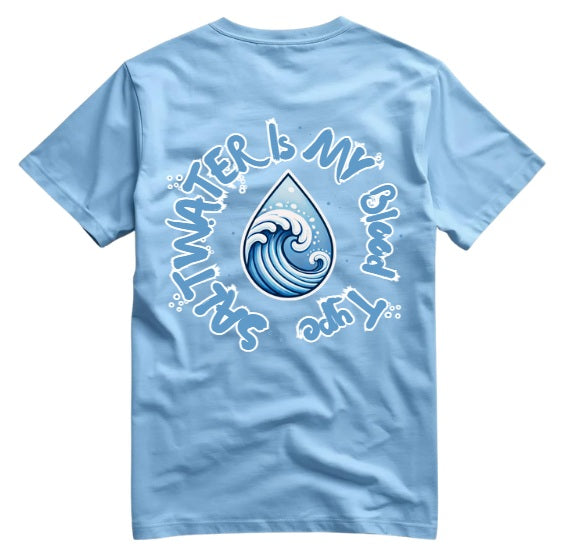 SALTLANTIC™ Surf Co. “Saltwater is my blood type™” Tee