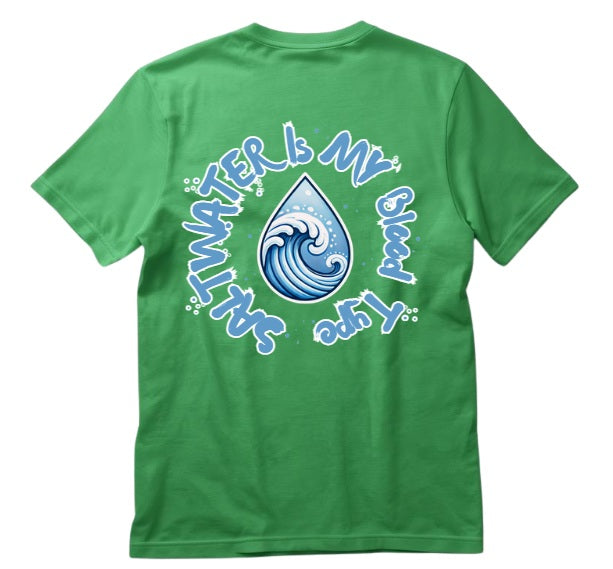 SALTLANTIC™ Surf Co. “Saltwater is my blood type™” Tee