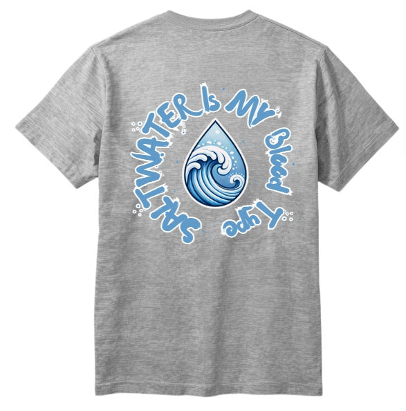 SALTLANTIC™ Surf Co. “Saltwater is my blood type™” Tee