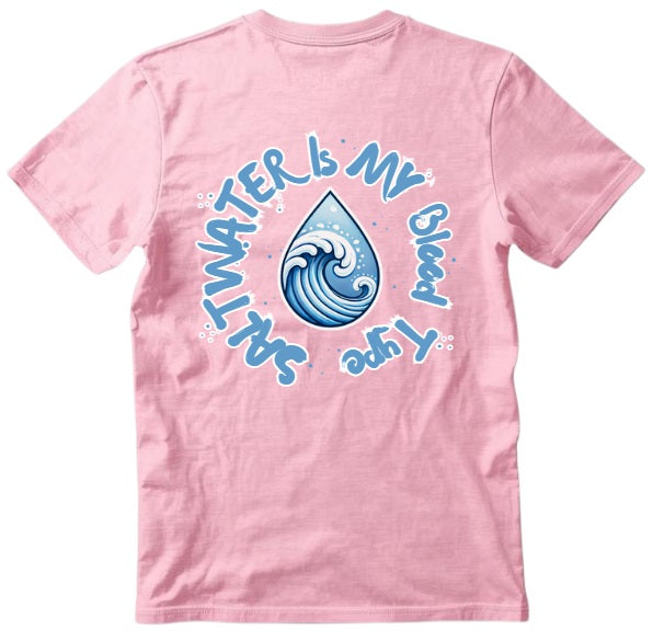 SALTLANTIC™ Surf Co. “Saltwater is my blood type™” Tee