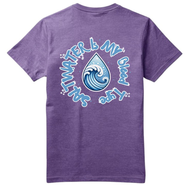 SALTLANTIC™ Surf Co. “Saltwater is my blood type™” Tee