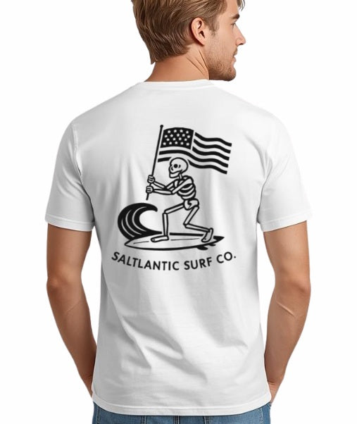 SALTLANTIC™ Surf Co. Skelly Wave Slayer™, Fl. USA" Tee