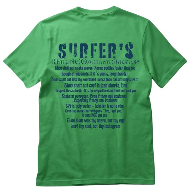SALTLANTIC™ Surf Co. “SURFER’S HANG 10 COMMANDMENTS” TEE