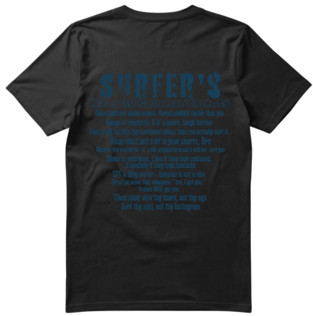 SALTLANTIC™ Surf Co. “SURFER’S HANG 10 COMMANDMENTS” TEE