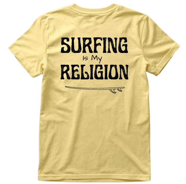 SALTLANTIC™ Surf Co.  “Surfing Is My Religion” Tee