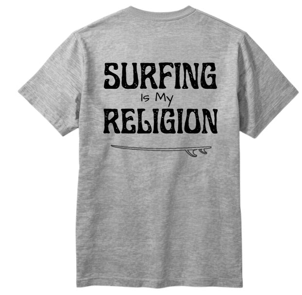 SALTLANTIC™ Surf Co.  “Surfing Is My Religion” Tee