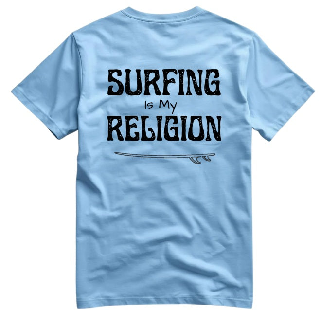 SALTLANTIC™ Surf Co.  “Surfing Is My Religion” Tee
