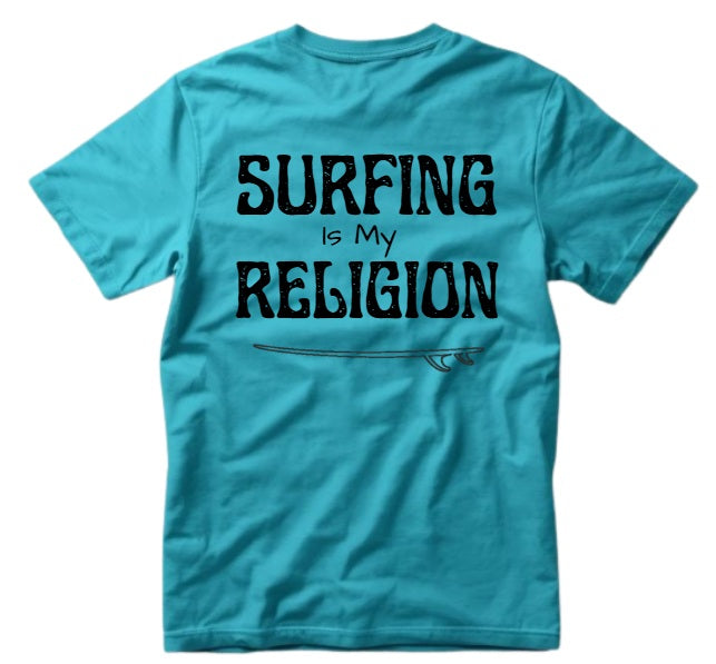 SALTLANTIC™ Surf Co.  “Surfing Is My Religion” Tee