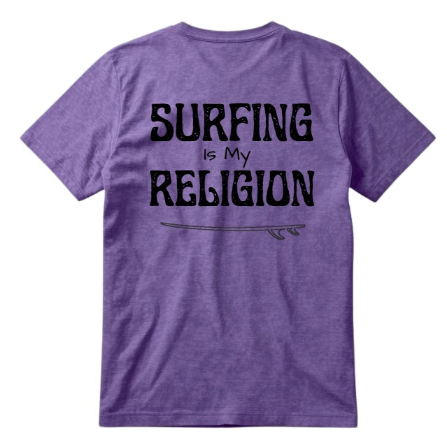 SALTLANTIC™ Surf Co.  “Surfing Is My Religion” Tee