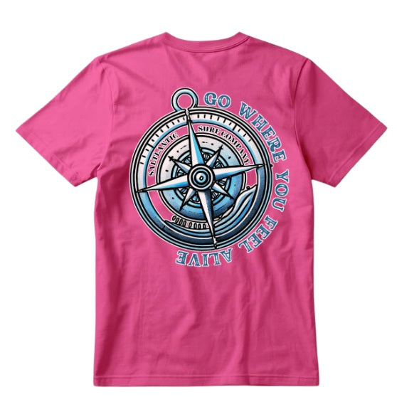SALTLANTIC™ Surf Co. "Go Where You Feel Alive" Compass Tee