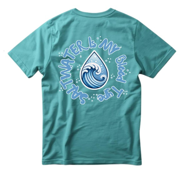 SALTLANTIC™ Surf Co. “Saltwater is my blood type™” Tee