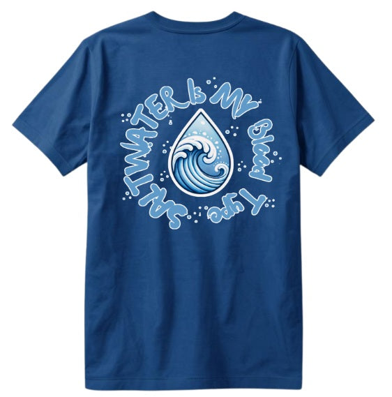 SALTLANTIC™ Surf Co. “Saltwater is my blood type™” Tee