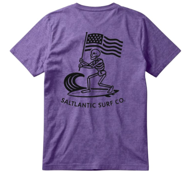 SALTLANTIC™ Surf Co. Skelly Wave Slayer™, Fl. USA" Tee