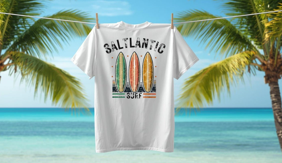 SALTLANTIC™ Surf Co.  "Vintage Surfboard" Tee