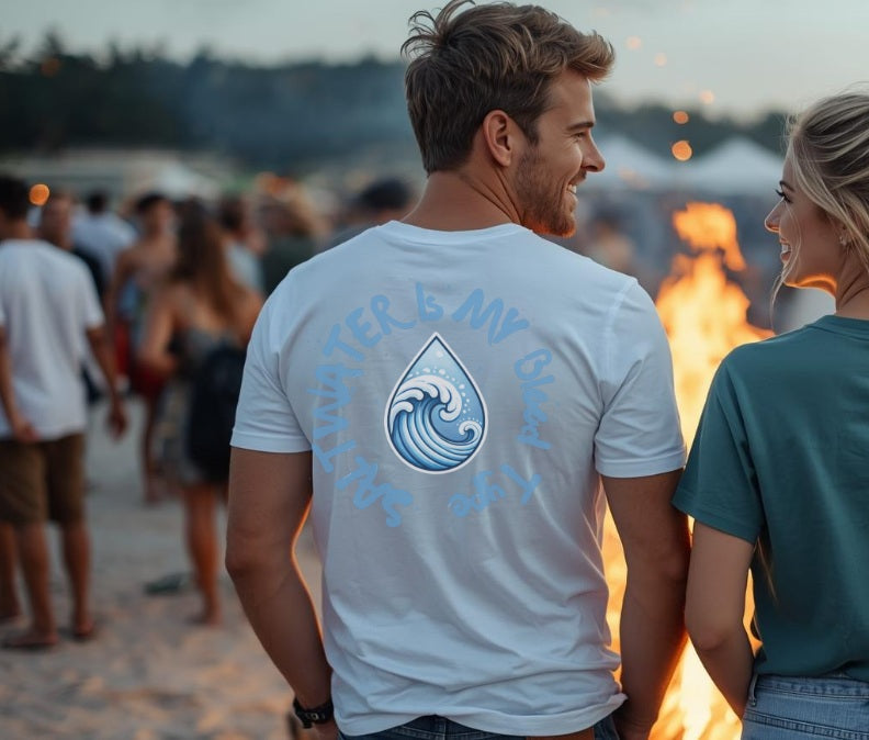 SALTLANTIC™ Surf Co. “Saltwater is my blood type™” Tee