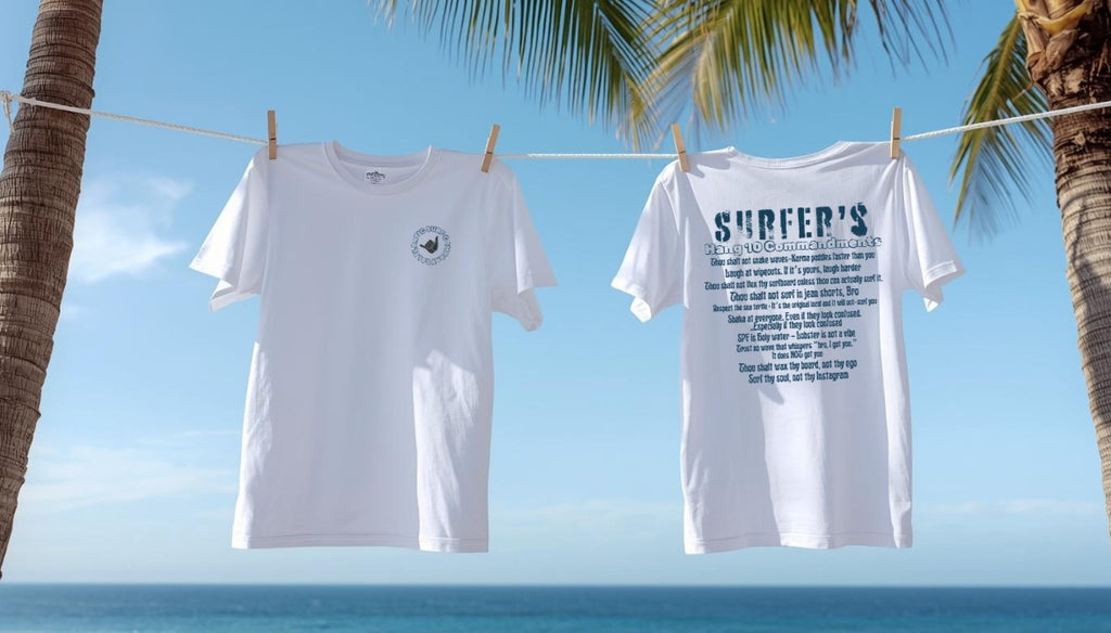 SALTLANTIC™ Surf Co. “SURFER’S HANG 10 COMMANDMENTS” TEE