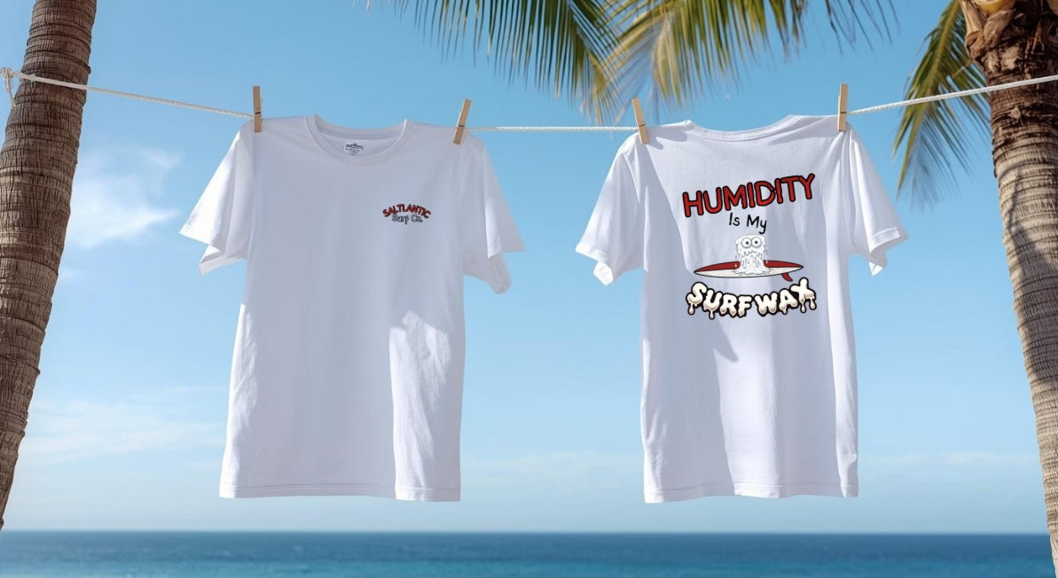 SALTLANTIC™ Surf Co. “Humidity is My Surf Wax” Tee