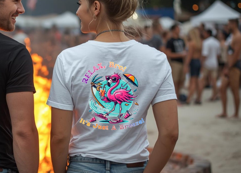 SALTLANTIC™ Surf Co.  “RELAX, Bro! It’s Just a Breeze” Tee