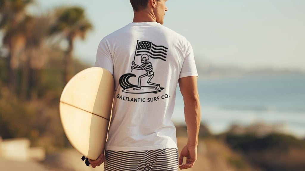 SALTLANTIC™ Surf Co. Skelly Wave Slayer™, Fl. USA" Tee