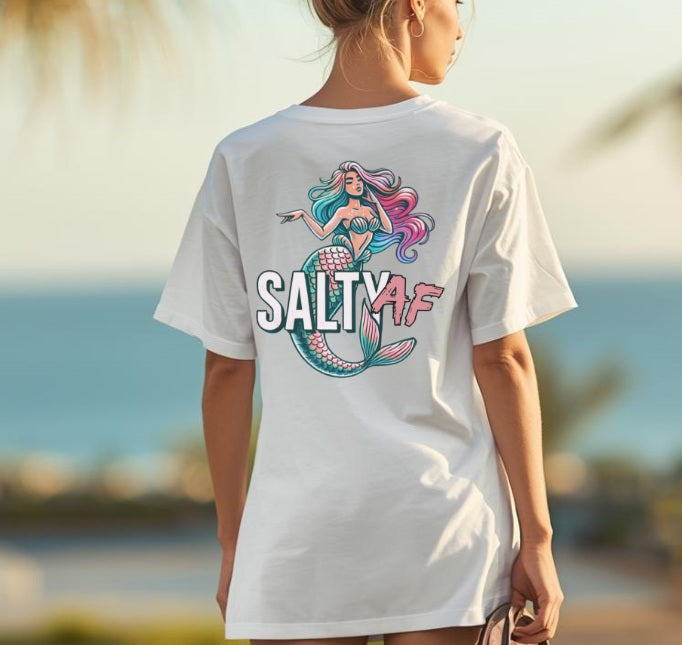 SALTLANTIC™ Surf Co. "Salty AF" Mermaid Tee