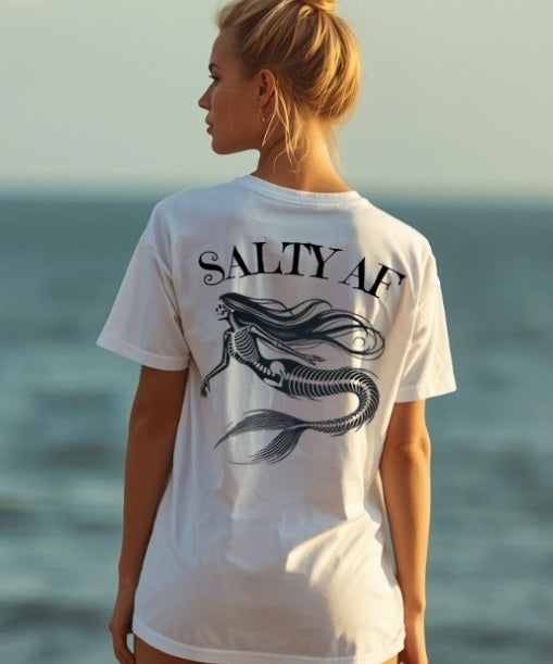 SALTLANTIC™ Surf Co. “Salty AF” Mermaid Tee (Dead version)