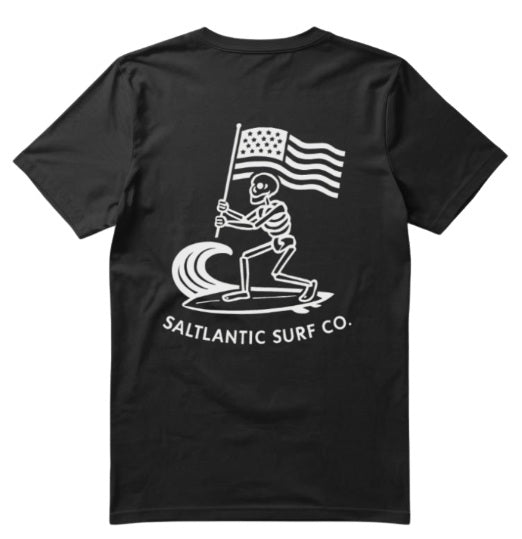 SALTLANTIC™ Surf Co. Skelly Wave Slayer™, Fl. USA" Tee
