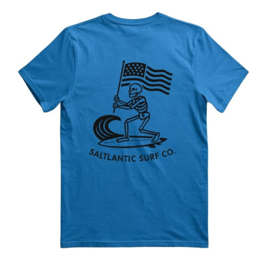 SALTLANTIC™ Surf Co. Skelly Wave Slayer™, Fl. USA" Tee