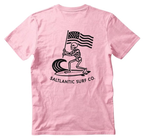 SALTLANTIC™ Surf Co. Skelly Wave Slayer™, Fl. USA" Tee