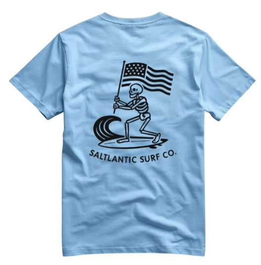 SALTLANTIC™ Surf Co. Skelly Wave Slayer™, Fl. USA" Tee